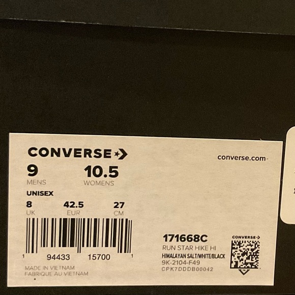 Brand new Converse Run Star Hike Hi Platform Sneakers in Himalayan Salt color - Picture 7 of 9